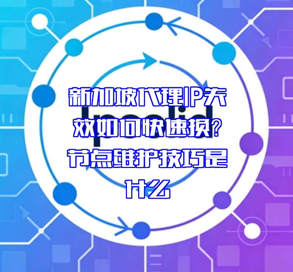 新加坡代理IP失效如何快速换?节点维护技巧是什么