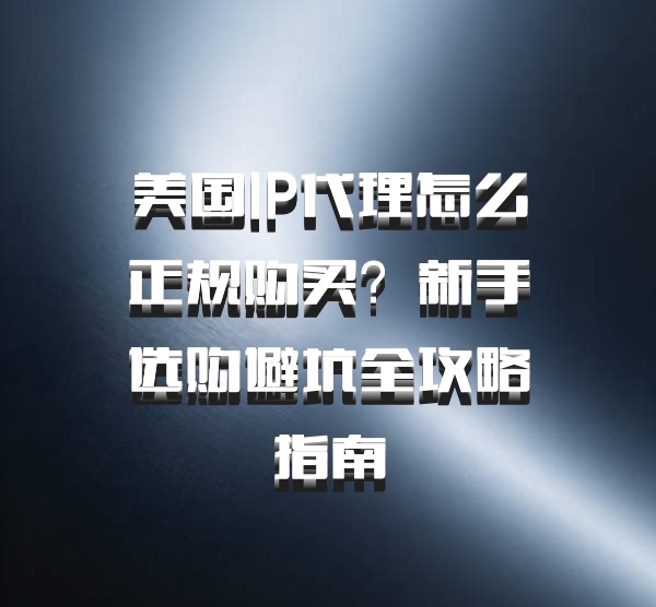 美国IP代理怎么正规购买?新手选购避坑全攻略指南