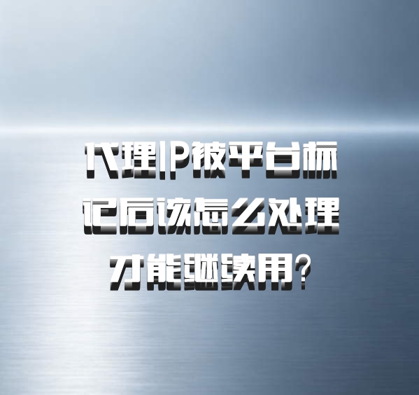 代理IP被平台标记后该怎么处理才能继续用?