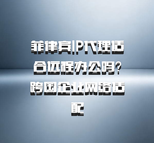 菲律宾IP代理适合远程办公吗？跨国企业网络适配