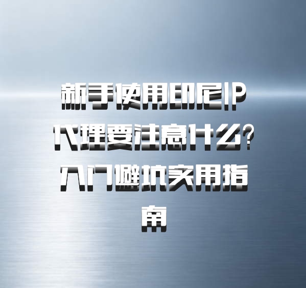 新手使用印尼IP代理要注意什么？入门避坑实用指南