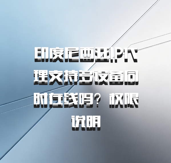 印度尼西亚IP代理支持多设备同时在线吗？权限说明